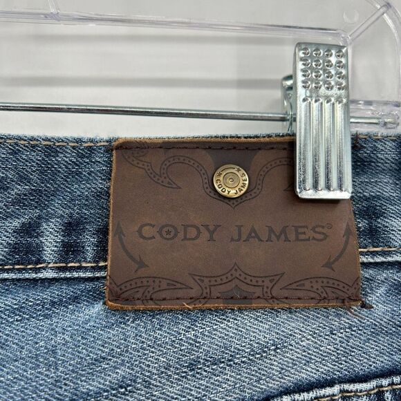 CODY JAMES Men's Straight Leg Embroidered Pocket Denim Blue Jeans Size 33 x 36 - Picture 6 of 8